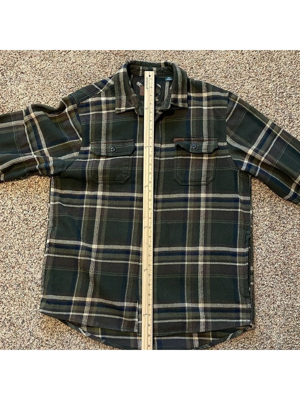 Orvis Men's Big Bear Heavyweight Double Brushed Flannel Button Down Shirt Size M - Picture 12 of 13